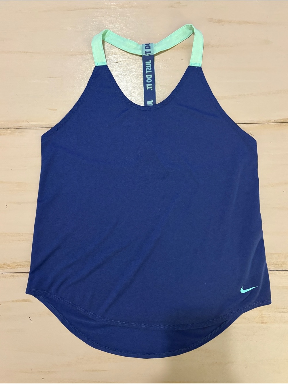 Nike Navy Tank with Mint Accent Straps